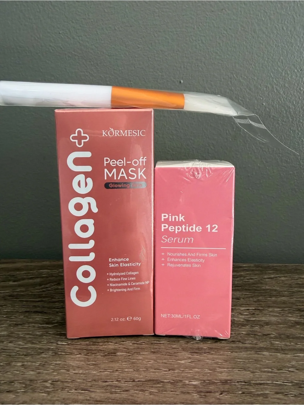 Pink Peptide 12 Serum & Collagen+ Peel-Off Mask -
